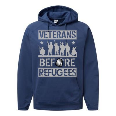 Veterans Before Refugees Veteran Performance Fleece Hoodie