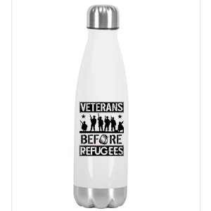 Veterans Before Refugees Veteran Stainless Steel Insulated Water Bottle