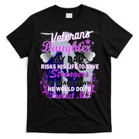 Veteran's Daughter My Dad Risks His Life Protect Me T-Shirt