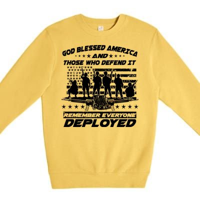 Veterans God Bless America And Those Who Defend It Premium Crewneck Sweatshirt