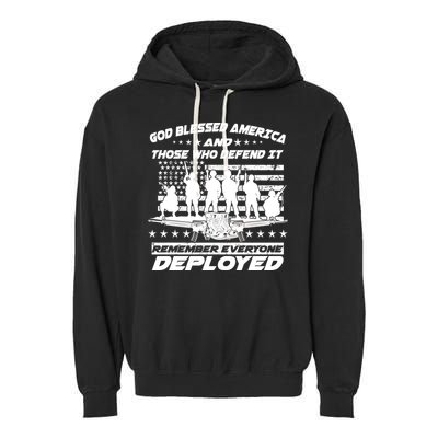 Veterans God Bless America And Those Who Defend It Garment-Dyed Fleece Hoodie