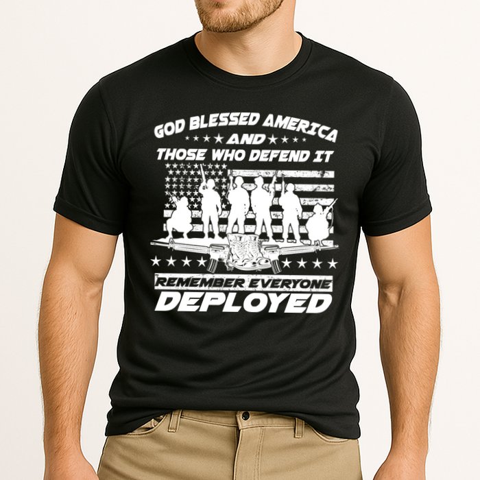 Veterans God Bless America And Those Who Defend It Performance Shirt