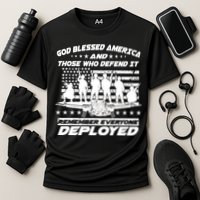 Veterans God Bless America And Those Who Defend It Performance Shirt