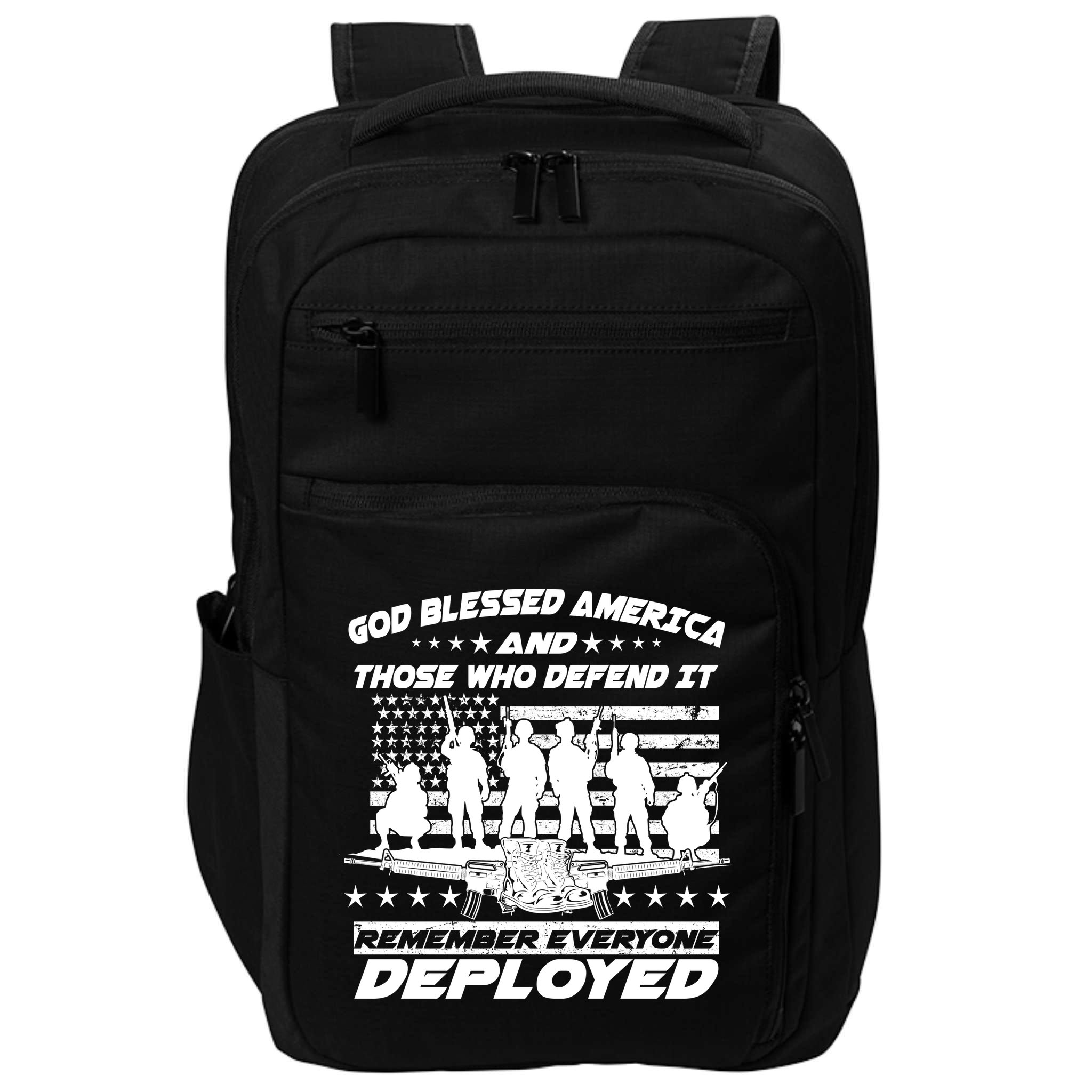 Veterans God Bless America And Those Who Defend It Impact Tech Backpack