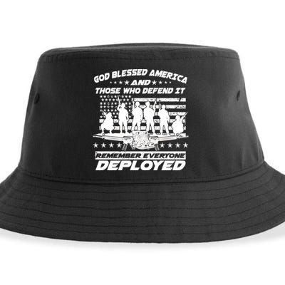 Veterans God Bless America And Those Who Defend It Sustainable Bucket Hat