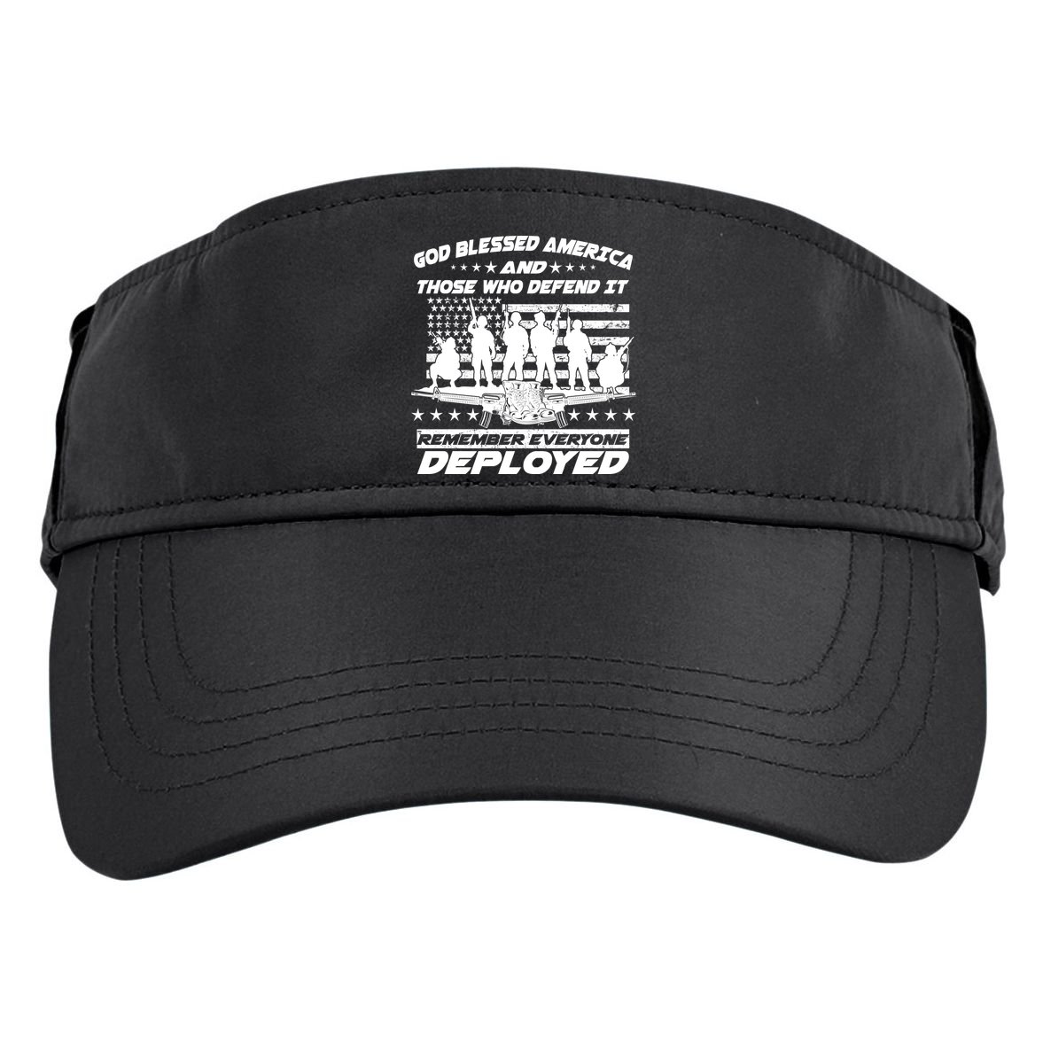 Veterans God Bless America And Those Who Defend It Adult Drive Performance Visor
