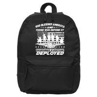 Veterans God Bless America And Those Who Defend It 16 in Basic Backpack