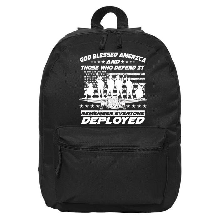 Veterans God Bless America And Those Who Defend It 16 in Basic Backpack