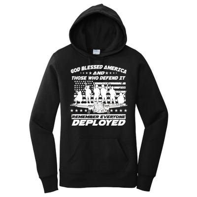 Veterans God Bless America And Those Who Defend It Women's Pullover Hoodie