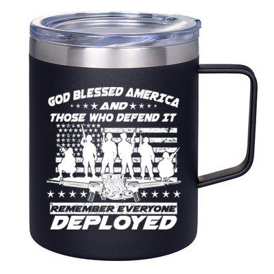 Veterans God Bless America And Those Who Defend It 12oz Stainless Steel Coffee Mug