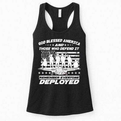 Veterans God Bless America And Those Who Defend It Womens Tank Top