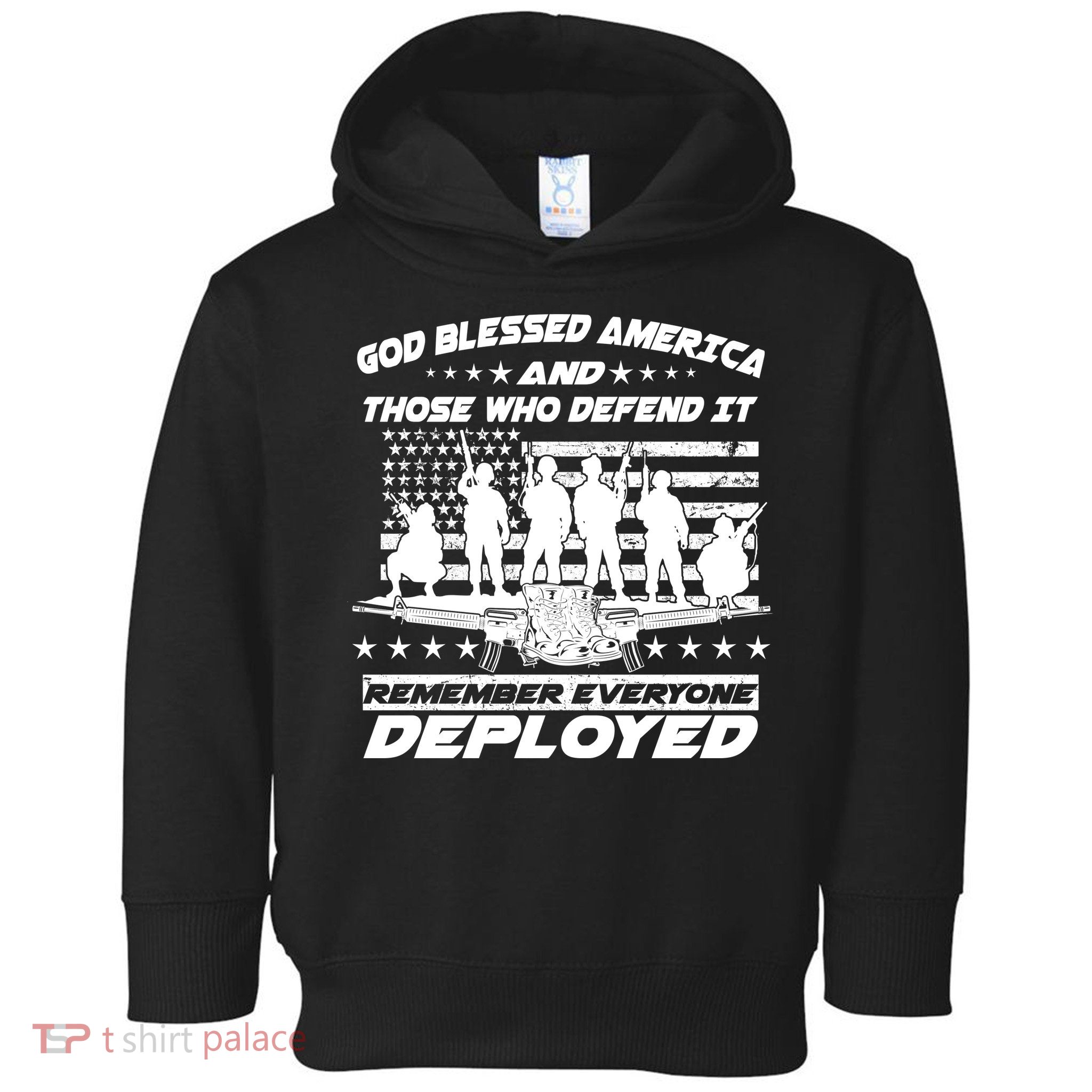 Veterans God Bless America And Those Who Defend It Toddler Hoodie
