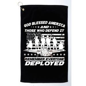 Veterans God Bless America And Those Who Defend It Platinum Collection Golf Towel