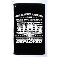 Veterans God Bless America And Those Who Defend It Golf Towel