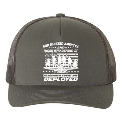 Veterans God Bless America And Those Who Defend It Yupoong Adult 5-Panel Trucker Hat