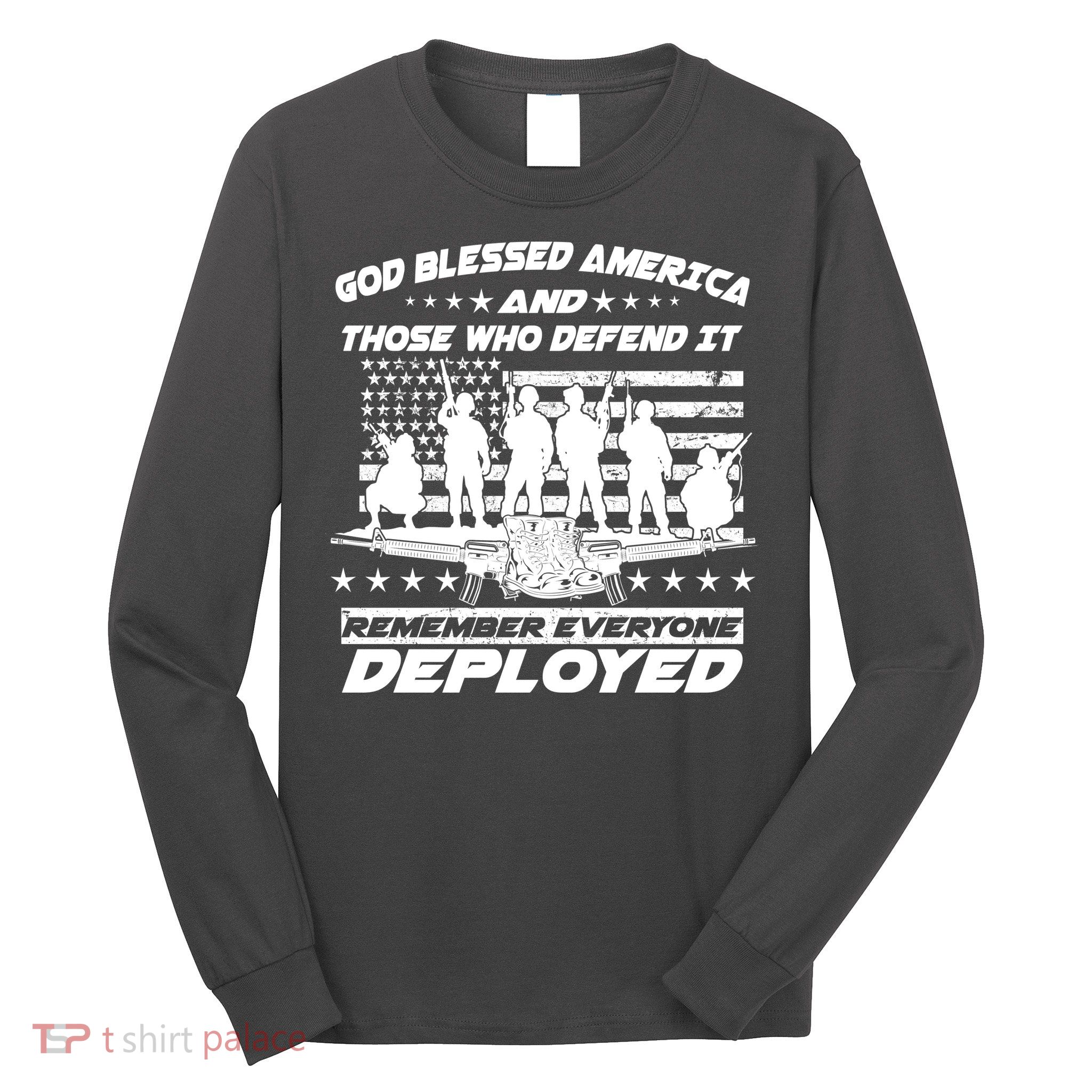 Veterans God Bless America And Those Who Defend It Long Sleeve Shirt