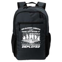 Veterans God Bless America And Those Who Defend It Backpack