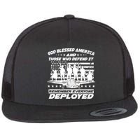 Veterans God Bless America And Those Who Defend It Flatbill Hat