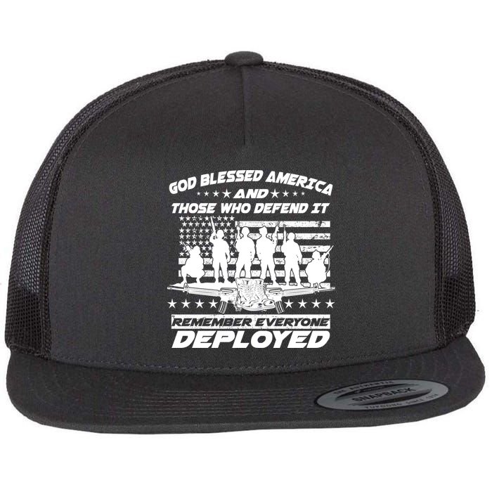 Veterans God Bless America And Those Who Defend It Flatbill Hat