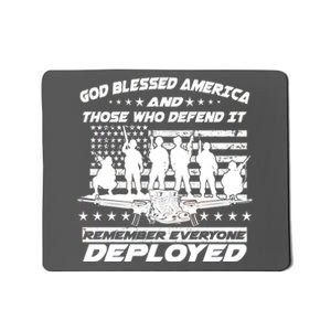 Veterans God Bless America And Those Who Defend It Mousepad