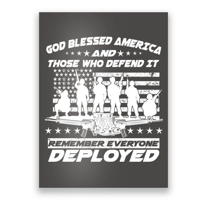 Veterans God Bless America And Those Who Defend It Poster