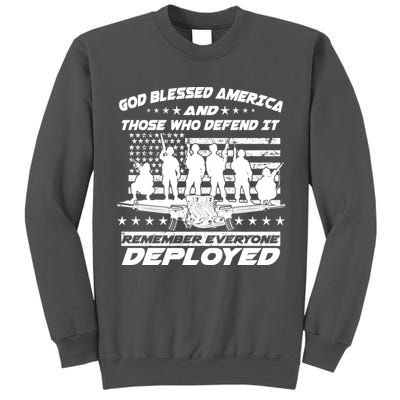 Veterans God Bless America And Those Who Defend It Tall Sweatshirt