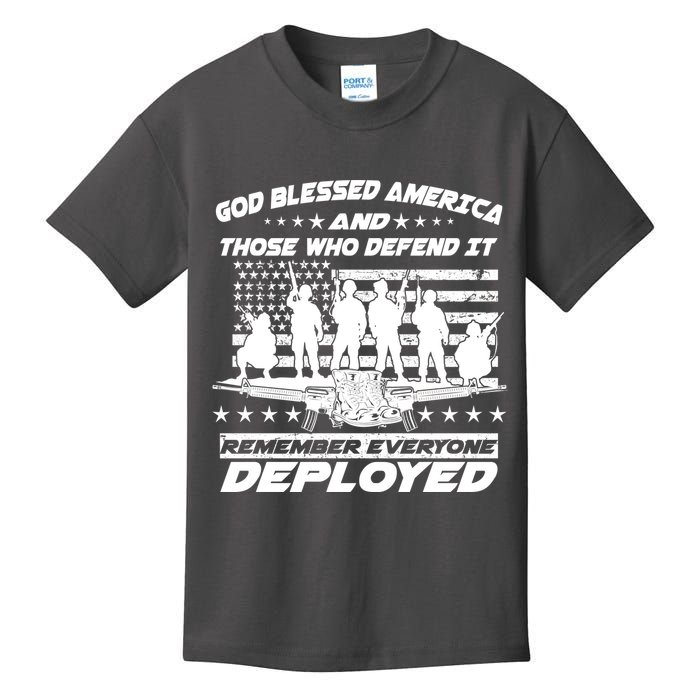 Veterans God Bless America And Those Who Defend It Kids T-Shirt
