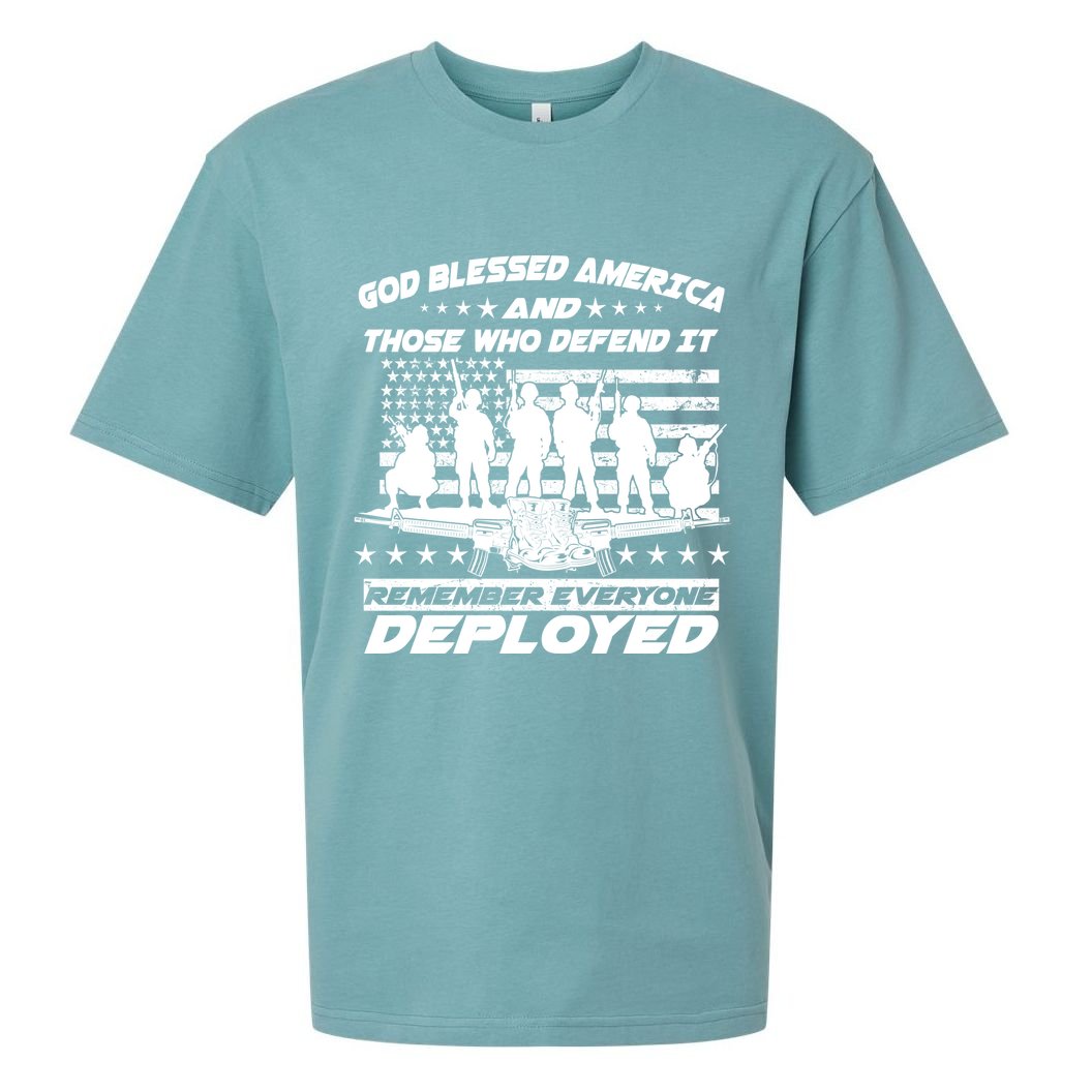 Veterans God Bless America And Those Who Defend It Sueded Cloud Jersey T-Shirt