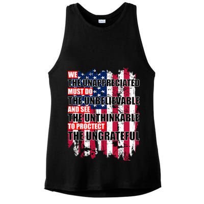 Veterans Must Do The Unthinkable Ladies PosiCharge Tri-Blend Wicking Tank
