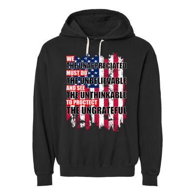 Veterans Must Do The Unthinkable Garment-Dyed Fleece Hoodie