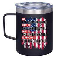 Veterans Must Do The Unthinkable 12oz Stainless Steel Coffee Mug