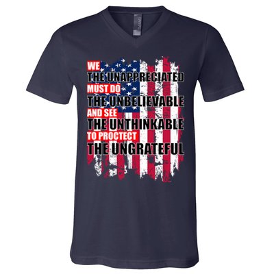 Veterans Must Do The Unthinkable V-Neck T-Shirt