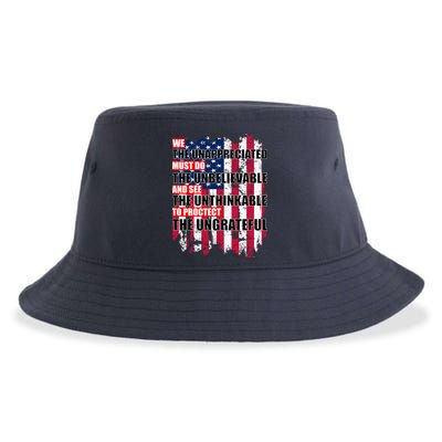 Veterans Must Do The Unthinkable Sustainable Bucket Hat