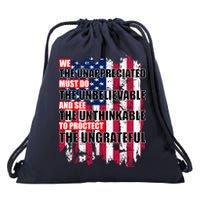Veterans Must Do The Unthinkable Drawstring Bag