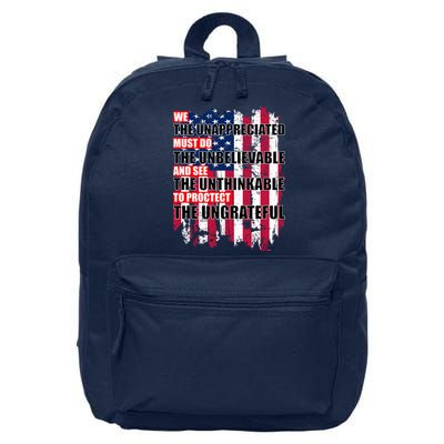 Veterans Must Do The Unthinkable 16 in Basic Backpack