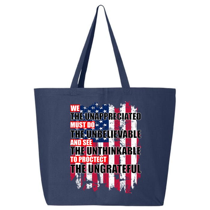 Veterans Must Do The Unthinkable 25L Jumbo Tote