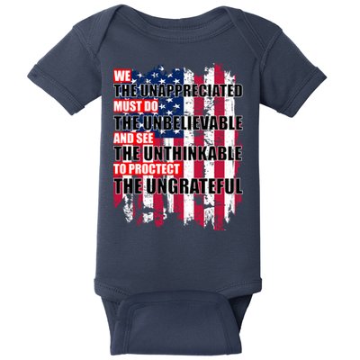 Veterans Must Do The Unthinkable Baby Bodysuit