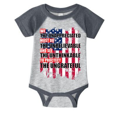 Veterans Must Do The Unthinkable Infant Baby Jersey Bodysuit