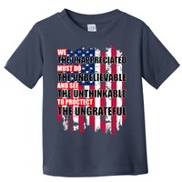 Veterans Must Do The Unthinkable Toddler T-Shirt
