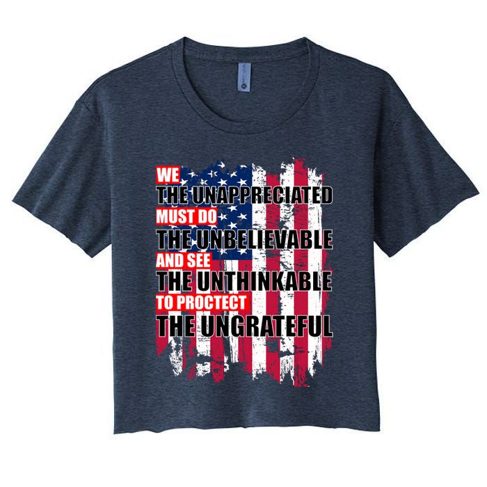 Veterans Must Do The Unthinkable Women's Crop Top Tee