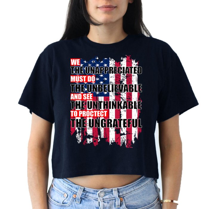 Veterans Must Do The Unthinkable Women's Crop Top Tee