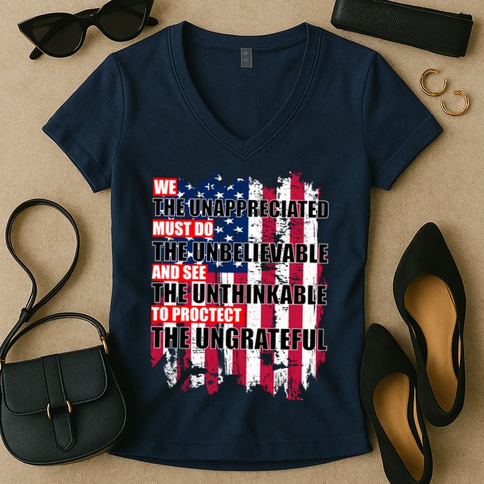Veterans Must Do The Unthinkable Women's V-Neck T-Shirt