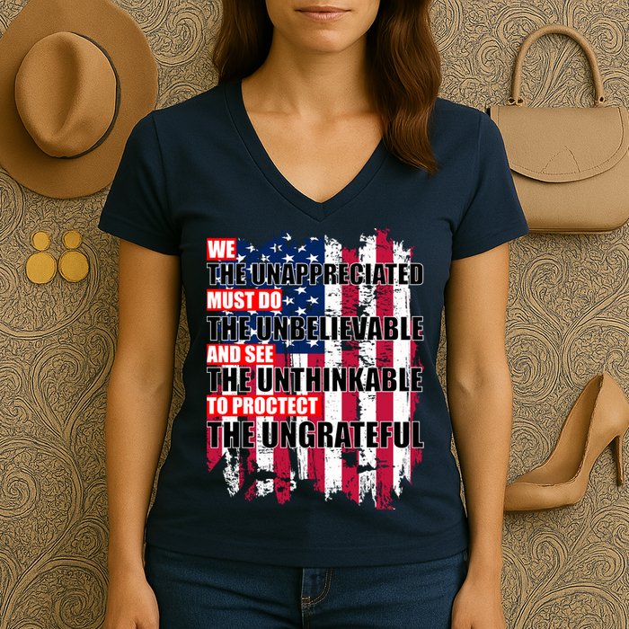 Veterans Must Do The Unthinkable Women's V-Neck T-Shirt