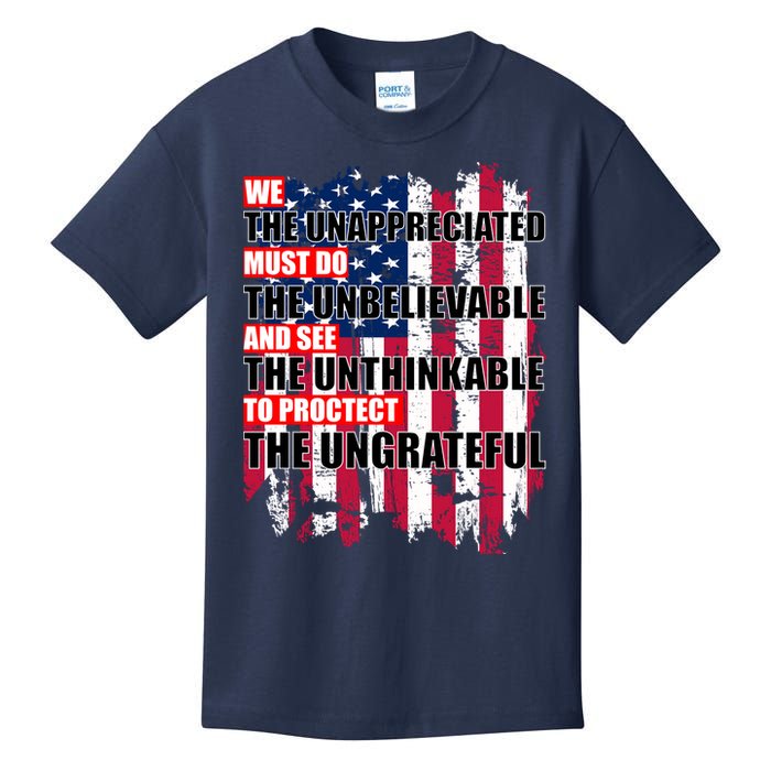 Veterans Must Do The Unthinkable Kids T-Shirt