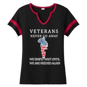 Veterans Never Go Away Ladies Halftime Notch Neck Tee