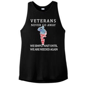 Veterans Never Go Away Ladies PosiCharge Tri-Blend Wicking Tank