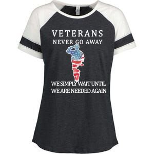 Veterans Never Go Away Enza Ladies Jersey Colorblock Tee