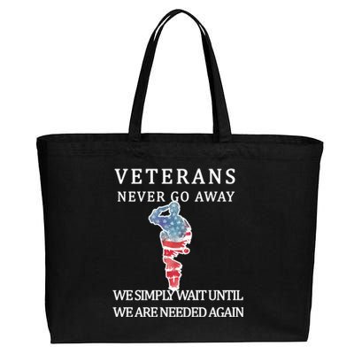 Veterans Never Go Away Cotton Canvas Jumbo Tote