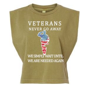 Veterans Never Go Away Garment-Dyed Women's Muscle Tee