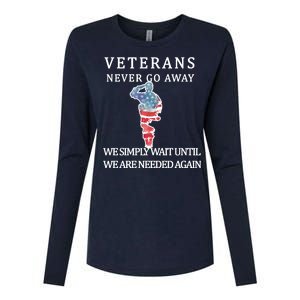 Veterans Never Go Away Womens Cotton Relaxed Long Sleeve T-Shirt